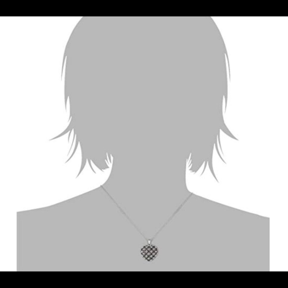 SS Diamond Heart 🖤 Accent Pendant Necklace NWOT - Picture 9 of 9